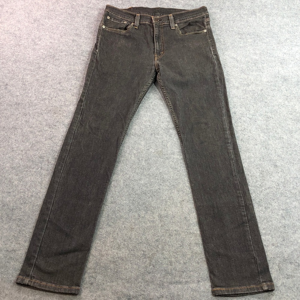 Levi's Mens 513 Slim Straight Jeans 30x32 Charcoal Wash Stretch Denim 08513-0857
